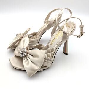 Sam Edelman Lexi Bow Ankle Strap Sandal Women's Modern Ivory Size US6.5M EU36.5